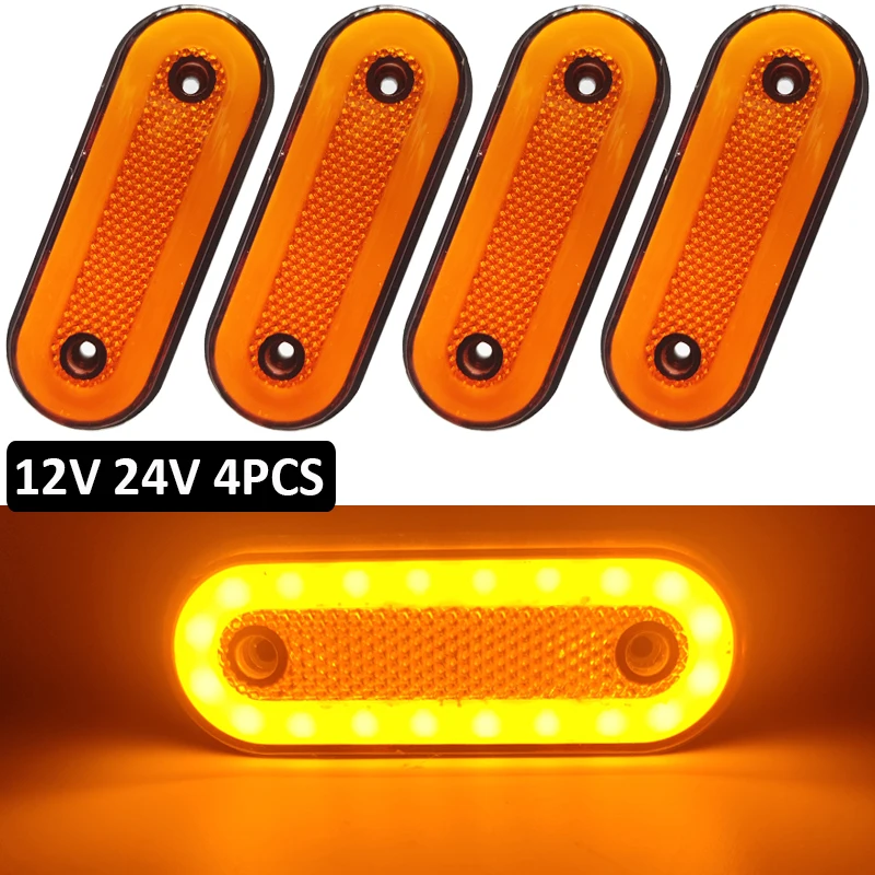4 pz 12 V 24 V LED Camion Luce di posizione laterale Luci del rimorchio Riflettore Van Camion Luci di ingombro per Scania Per camion DAF Per Isuzu