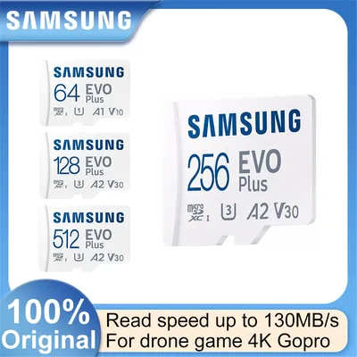 Samsung evo plus micro sd karte 128gb 512gb 256gb a2 micro sd pro plus flash speicher kartensp