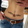 Temporäre Tattoo Aufkleber Sexy Rose Herz-förmigen Kranz Gefälschte Tatto Wasserdicht Tatoo Zurück
