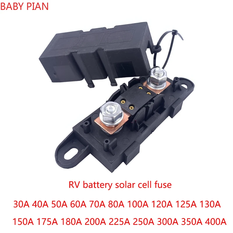 100a 125a 150a 175a 200a 250a 300a 400a 500a Sicherungs block und aufschraub barer Blatts icherungs halter Flache Sicherung für Autoboot motorrad Image