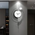 Horloges murales de chambre à coucher en métal pendule de salon moderne horloge murale créative