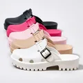 Crestar Women Heels zoccoli New EVA Openwork Sandals Fashion Platform tacchi quadrati pantofole