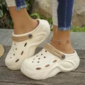 Mix Color Chunky Platform zoccoli per donna estate 2024 morbido fondo spesso sandali da spiaggia