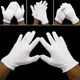 Gants de travail blancs en coton pour hommes et femmes gants de sécurité pour conducteurs de
