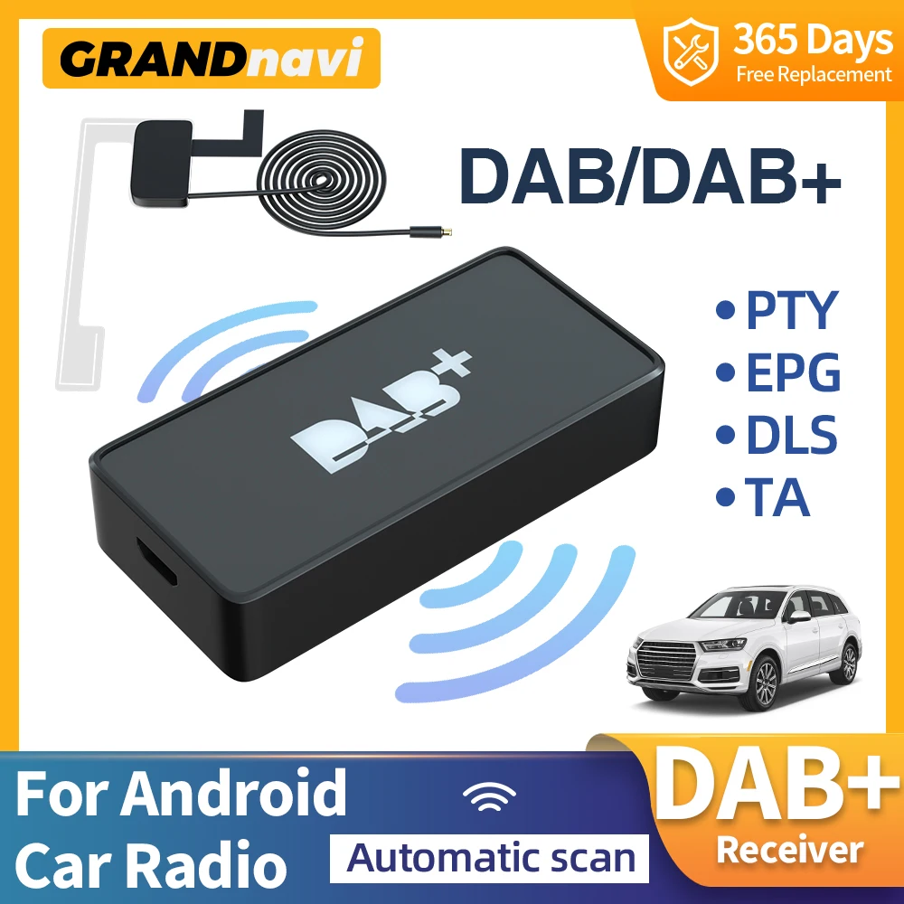 Grandnavi Auto DAB+ Digital Radio Box DAB+ Empfänger Antenne Antenne USB Schnittstelle tragbar für Android Autoradio Stereo
