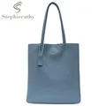 SC – grand sac à main fourre-tout pour femmes sac de marque de styliste Simple couleur unie peau
