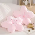 Oreiller en peluche fleur de Sakura rose Kawaii jouet en polymère coussin en forme de fleur