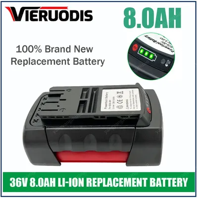 Pour Bosch 36V 6.0AH/9.0Ah Eddie ion Batterie de Remplacement pour Bosch 2607336003 2607336108