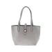 Kate Spade New York Leather Tote Bag: Gray Solid Bags