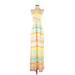 Lilly Pulitzer Casual Dress - Maxi: Yellow Stripes Dresses - Women's Size X-Small