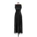 Betsy & Adam by Jaslene Cocktail Dress - Formal High Neck Sleeveless: Black Dresses - Women's Size 12