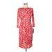 Eliza J Casual Dress - Sheath: Red Jacquard Dresses - New - Women's Size 10