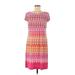 Jessica Howard Casual Dress - Shift: Pink Print Dresses - Women's Size Medium