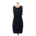 Trina Trina Turk Casual Dress - Sheath: Blue Stripes Dresses - New - Women's Size Medium