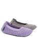 MUK LUKS 2-Pack Travel Ballerina Set - Womens S Size 5-6 Purple Sandal Medium