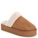 MUK LUKS Microsuede Platform Scuff Slipper - Womens XL Size 11-12 Brown Sandal Medium