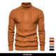 AIOPESON Slim Fit Pullovers Turtleneck Men Casual Solid Color Striped Sweater Mens New Winter Warm Basic Sweaters For Men