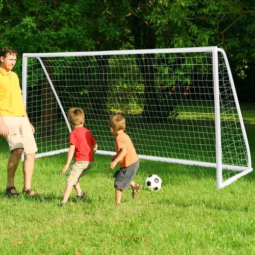 365 x 182 cm Fußballtor, Fussballtore für Garten Kinder, Fußballtor mit hochfestem Netz & 6
