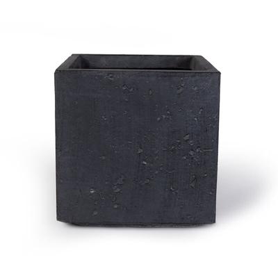 Blumenkübel aus Fiberglas Pflanztopf 53x53x51 cm dunkelgrau Quadrat - Köhko Image