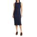 Farringdon Organic Cotton Denim Midi Sheath Dress