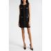 Alice + Olivia Lachlan Front Zip Sleeveless Tweed Dress