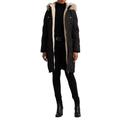 Down & Feather Fill Coat With Faux Fur Trim Detachable Hood