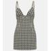 Houndstooth Wool-blend Minidress