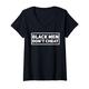 Damen Schwarze Männer betrügen nicht Afro-Männer Positivität Treue Schwarze Männer T-Shirt mit V-Ausschnitt