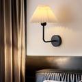 Lightinthebox Wall Sconces 1PCS White Fabric lampshade Gold Wall Lamp Column Bracket Wall Lighting Bathroom Dresser Hardwired lamp Applicable to Living Room Bedroom Dining Room 110-240V
