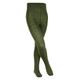 FALKE Unisex Kinder Strumpfhose Comfort Wool K TI Wolle dick einfarbig 1 Stück, Grün (Sern Green 7681), 134-146