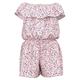 NAME IT Mädchen Nkfvinaya Ss Playsuit Fffff Noos, White Alyssum/Print:Flower, 140