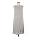 Eileen Fisher Casual Dress - Slip dress: Gray Solid Dresses - Women's Size Small