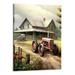 Creowell Farmhouse Canvas Wall Art Old Tractor Pictures Rustic Barn Prints Country House Painting Farmhouse Landscape Artwork Old Barn Posters Rustic Tractor Wall Art Country Barn Canvas Prints 16x20