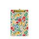 Hongri Small Plastic Clipboard Fashion Design A5 Size Memo Clipboards for Students Kid Women Office Home Low Profile Clip Cute Custom Pattern Mini Clipboard Size 6 x 9 Lovely Flowers