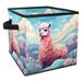 KLURENT Sheep Animal Cartoon Toy Box Chest Collapsible Sturdy Toy Clothes Storage Organizer Boxes Bins Baskets for Kids Boys Girls Nursery Playroom