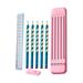 Bifavgk Pencil Case Stationery Kit Includes 5 X Pencils Eraser Ruler Compact Abs Pen For Case Closure For Students Kids Pencil Eraser Set For Kids Pencil Eraser Set Gift Desk Accessories