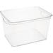 Large Lidded Storage Bin 14.17 X 10.6 8.9 Clear Plastic Natural Finish No Accessories