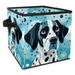 KLURENT Dot Dog Toy Box Chest Collapsible Sturdy Toy Clothes Storage Organizer Boxes Bins Baskets for Kids Boys Girls Nursery Playroom