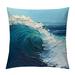 PRATYUS Pillow Covers Ocean Wave Paintings Canvas Wall Art Blue Abstract Waves Landscape Pictures Wave Paintings for Wall Ocean Prints Wall Art Sea Wave Poster White and Blue Beach Pictures for Room