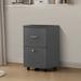 ZJbiubiuHome File cabinet with two drawers with lock Hanging File Folders A4 or Letter Size Small Rolling File Cabinet Printer Stand office cabinet Office pulley movable file cabinet Da