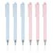 Extra Fine Point Pen 6 Pack Cute Gel Ink Pens | Retractable Pretty Premium Ballpoint Journaling Pen 0.5mm Black Ink Pens for Women Girls Teachers Office School Art Supplies(Pink-Blue)