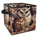 KLURENT Owl Birds Toy Box Chest Collapsible Sturdy Toy Clothes Storage Organizer Boxes Bins Baskets for Kids Boys Girls Nursery Playroom