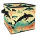 KLURENT Whale Toy Box Chest Collapsible Sturdy Toy Clothes Storage Organizer Boxes Bins Baskets for Kids Boys Girls Nursery Playroom