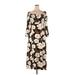 Old Navy Casual Dress: Brown Floral Motif Dresses - Women's Size X-Large