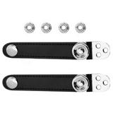 2 Pcs Accordion Buckle Belts Leather Straps with Buckles Accessories Cowhide