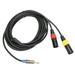 1/8 Inch to XLR Cable Professional 3.5mm to Dual Male XLR Adapter for Iphone PC Laptop 3m/9.8ft