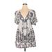 One World Casual Dress: White Paisley Dresses - Women's Size X-Large