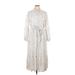Lane Bryant Casual Dress - Shirtdress: Ivory Dresses - Women's Size 14 Plus