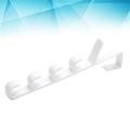 Hanging rack 2pcs Hanging Rack Portable 5 Hooks Plastic Towel Hooks Holders Multifunctional Over The Door Hanging Rack Towel Coat Hat Hanger (White)