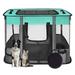 Dog Playpen Portable Pet Cat Playpen Indoor Outdoors Foldable Exercise Kennel Tent Crate Waterproof Breathable Shade Cover Travel Camping Use with Free Carrying Case